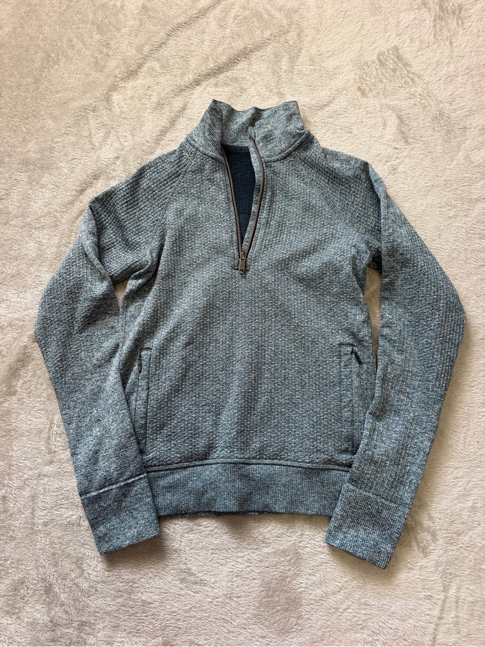 lululemon athletica Heathered Gray Quarter-Zip Pullover